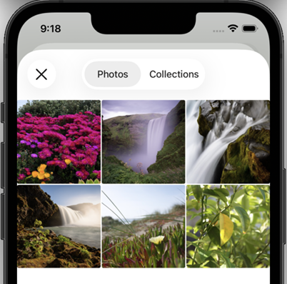 Figure 20.1: Simulator showing the image picker