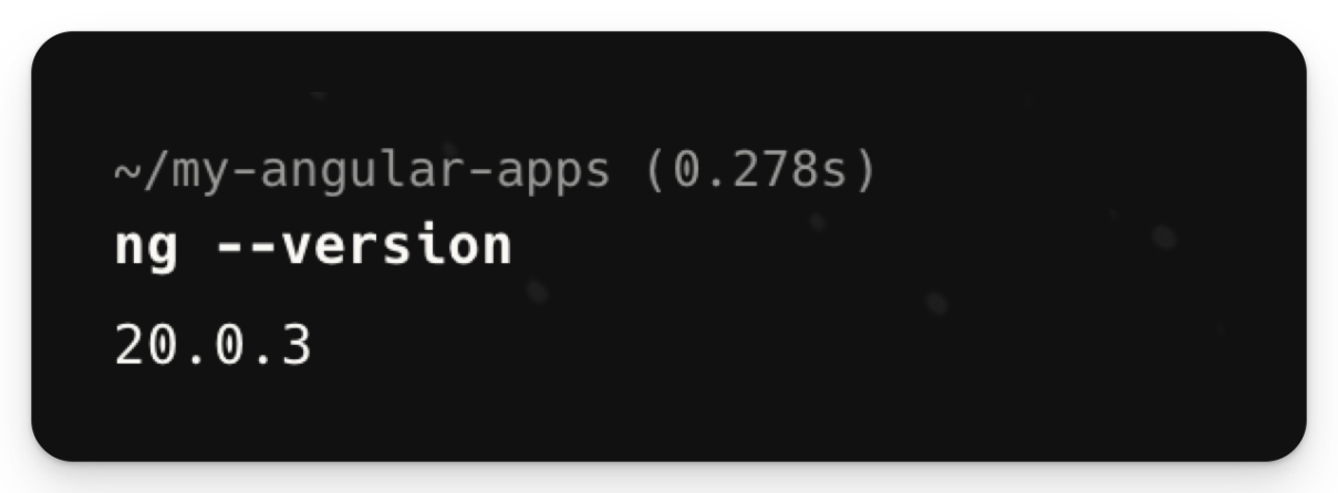 Figure 10.1 – Installed version of the Angular CLI