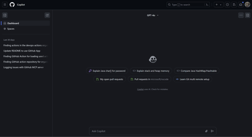  Figure 1.6: Chat on the GitHub interface