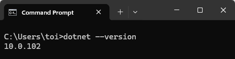 Figure 1.3 – .NET version