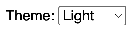 Figure 2.2 – Theme switcher