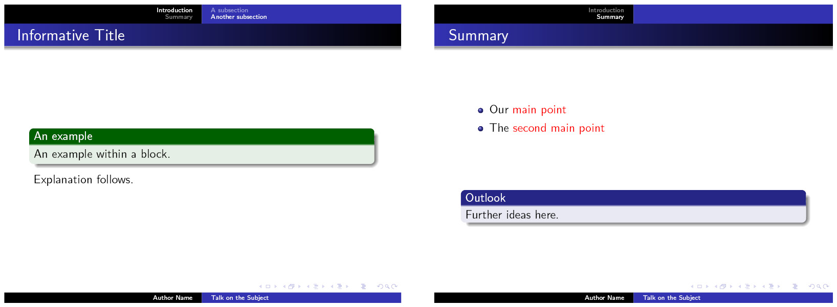 Figure 1.4 – Presentation slides