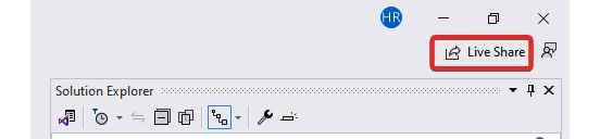 Figure 10.1 – The Live Share button in the main window