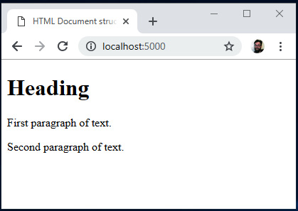 Figure 1.9: HTML rendered in the Google Chrome web browser