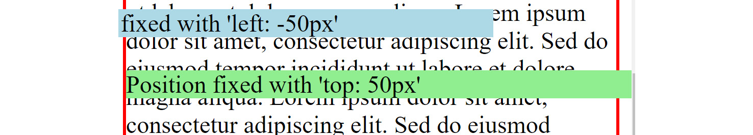 Figure 5.9 – position: fixed representation