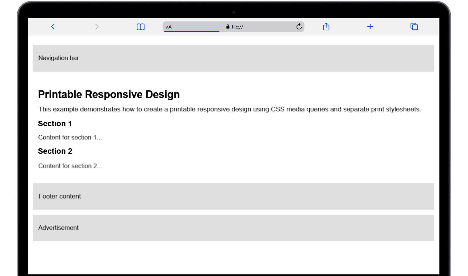 Figure 8.16: Screen view before printing