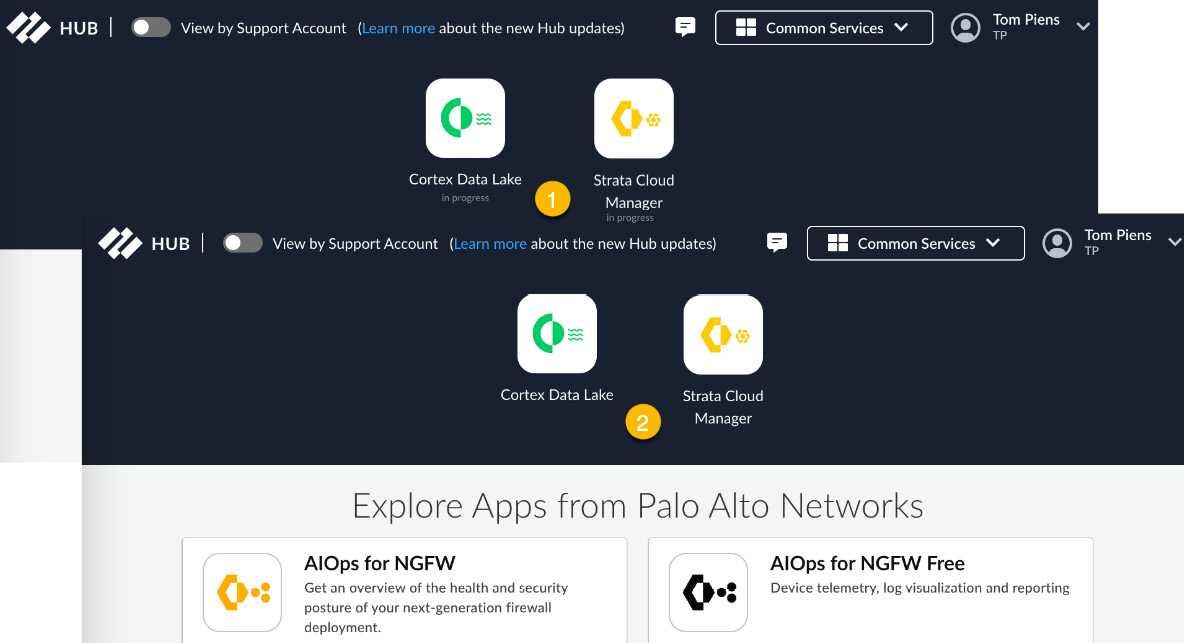 Figure 3.1 – Palo Alto HUB landing page