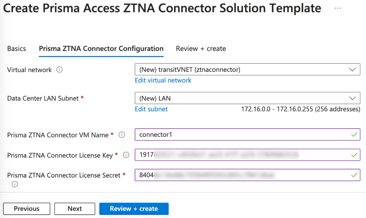 Figure 11.15 – Configuring subnet key and secret