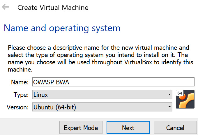 Figure 1.5 – Create Virtual Machine