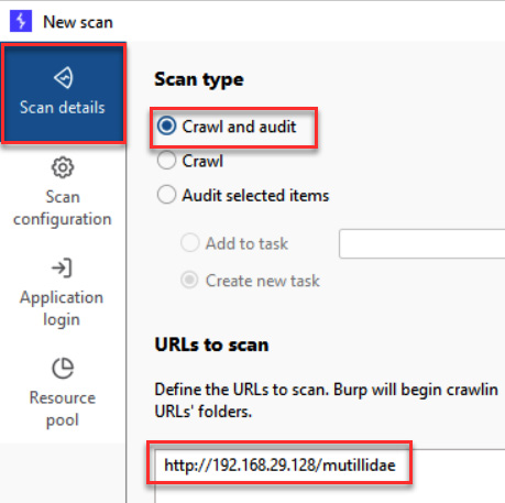 Figure 3.142 – Select or use the default setting of Crawl and audit