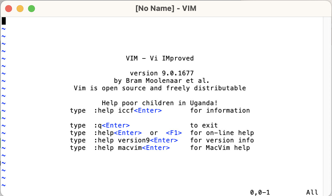 Figure 1.8 – MacVim on macOS