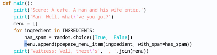 Figure 1.35 – A piece of code we wrote (or copied) earlier.