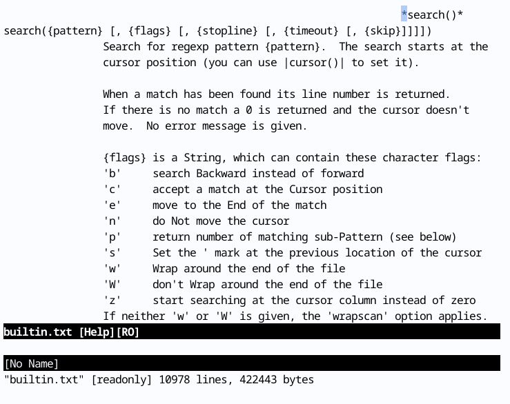 Figure 1.40 – A help page for a search() expression