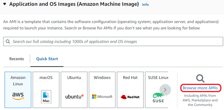 Figure 10.10 – Browsing AMIS from AWS Marketplace