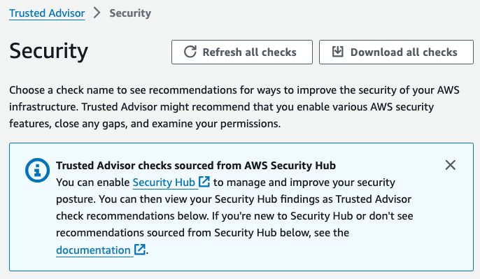 Figure 10.13 – The Security recommendation page