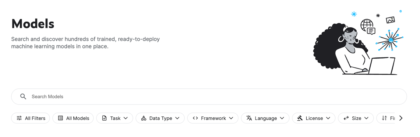 Figure 4.1: Kaggle Models front page