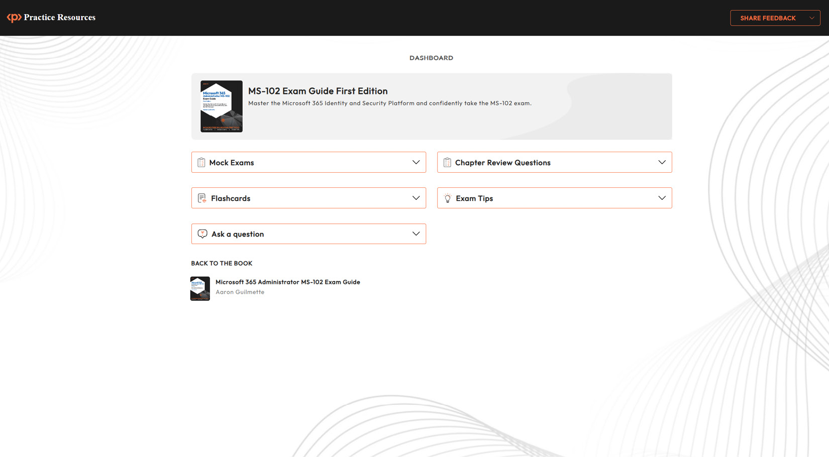 Figure 0.1 – Dashboard interface on a desktop device