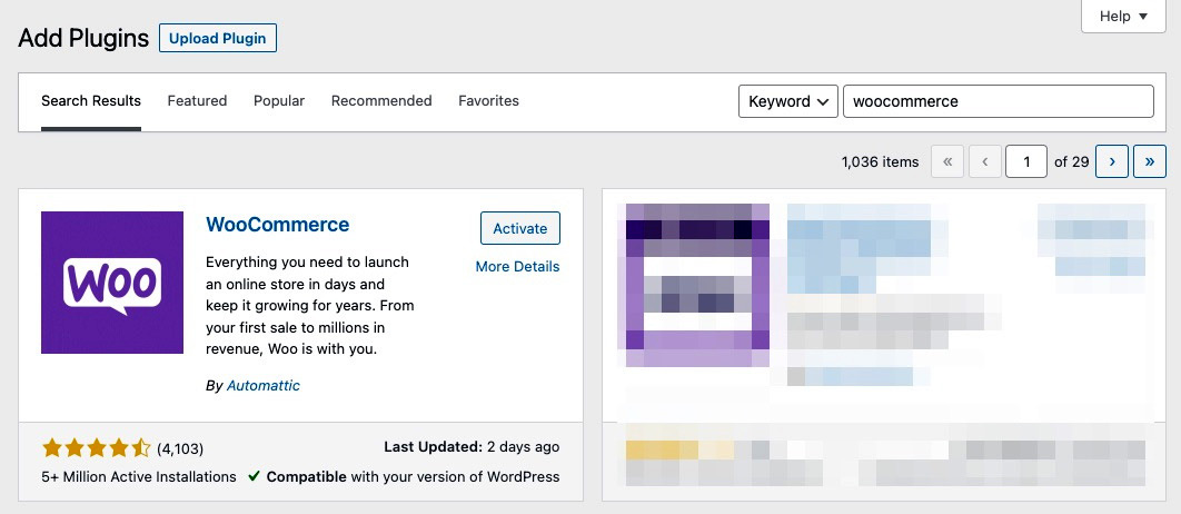 Figure 1.4 – WooCommerce in the plugin installer