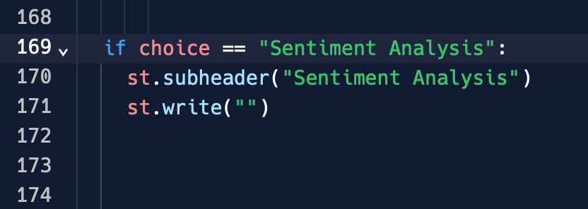 Figure 6.11: Sentiment Analysis section