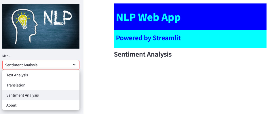 Figure 6.12: Sentiment Analysis starting point