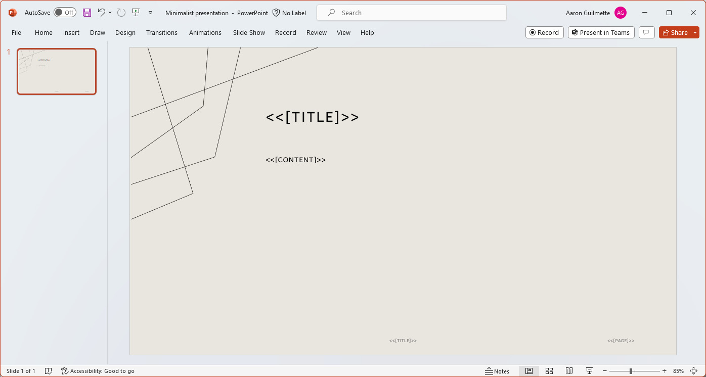 Figure 7.8 – Updating the template with the content tokens