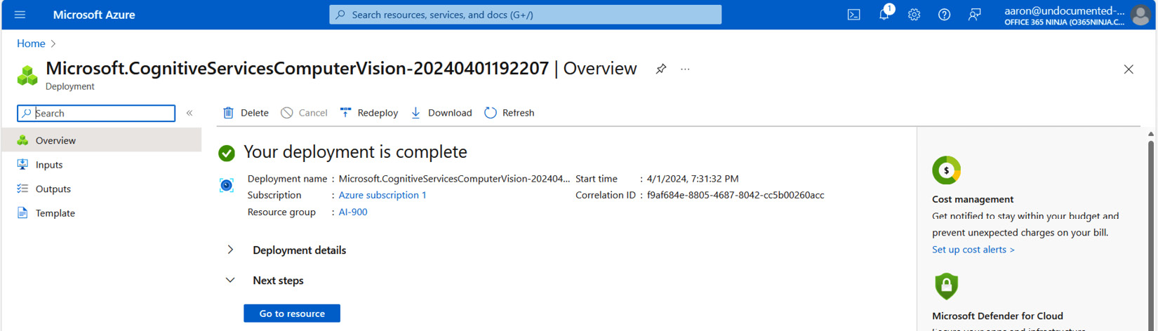 Figure 11.8 – Reviewing the overview page