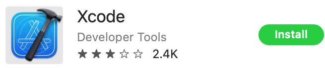 Figure 1.13: Xcode application install