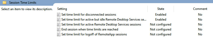 Figure 4.41 – Session Time Limits