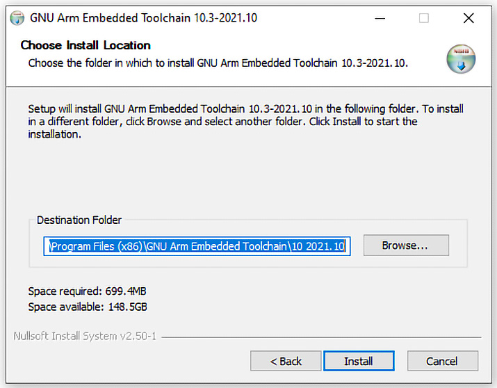 Figure 1.4: The GNU Arm Embedded Toolch﻿ain installer