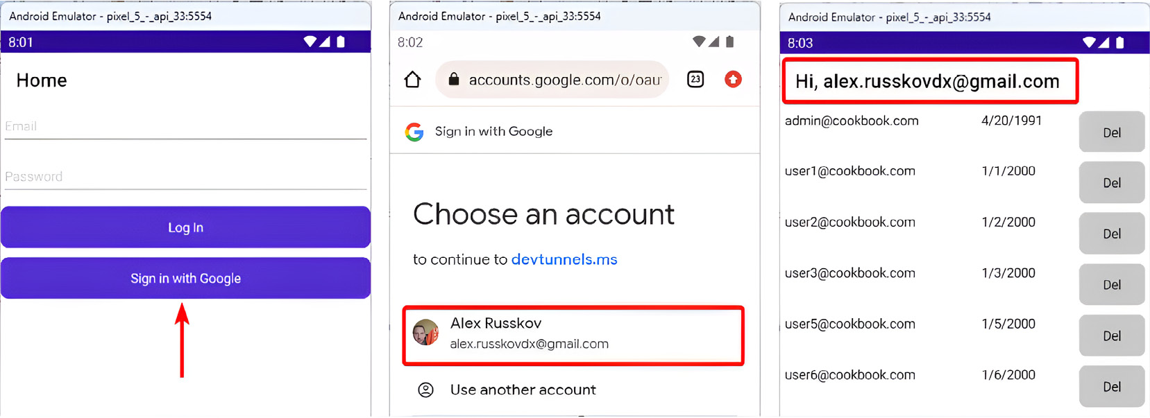 Figure 5.17 – Google sign-in