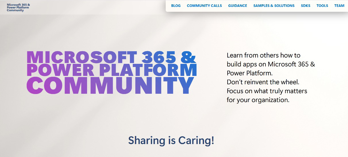 Figure 1.21 – The Microsoft 365 & Power Platform community website