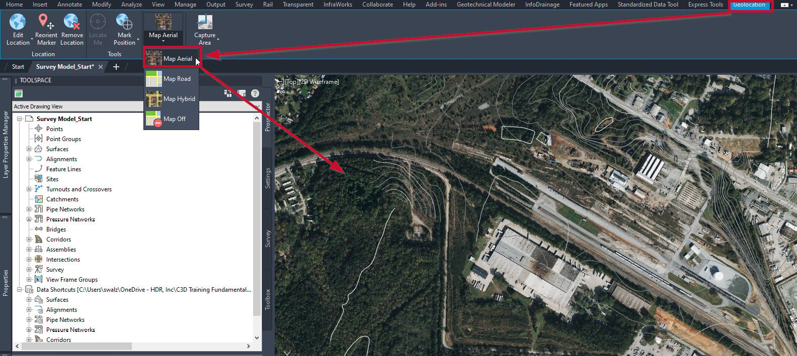 Figure 4.2 – Geolocation | Map Aerial