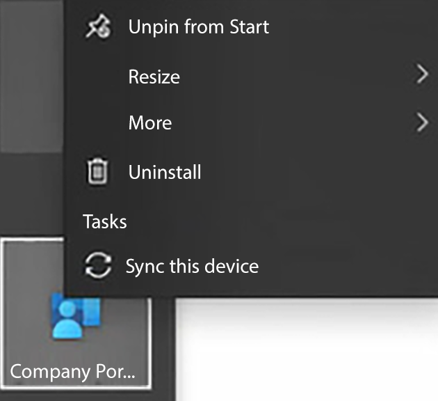 Figure 9.9 &ndash; Sync this device
