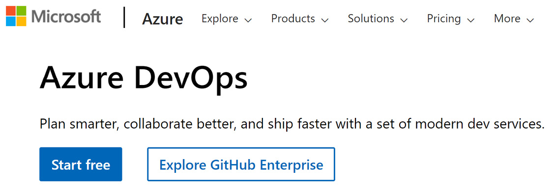 Figure 10.1 – DevOps opening page