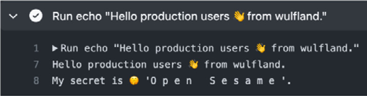 Figure 1.34 – The production secret is only available to the production environment after approval