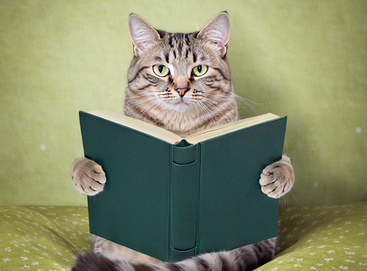 A cat reading a book

AI-generated content may be incorrect.