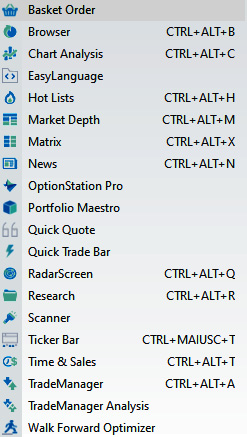 Figure 1.3 - TradeStation apps