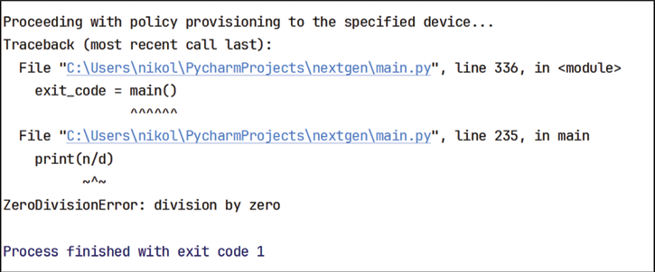 Figure 9.7 – Regular Python traceback