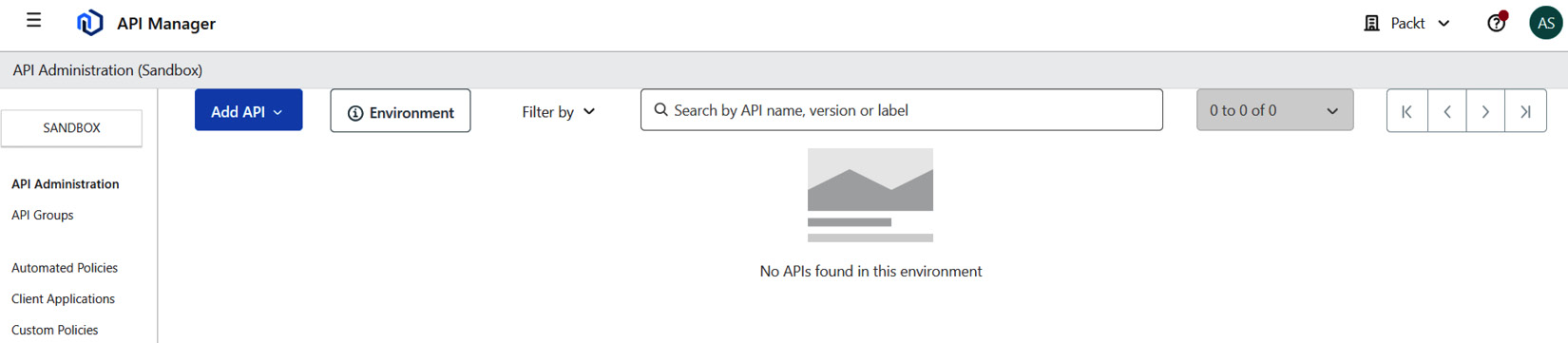 Figure 10.2 – Anypoint Platform depicting the API Manager dashboard