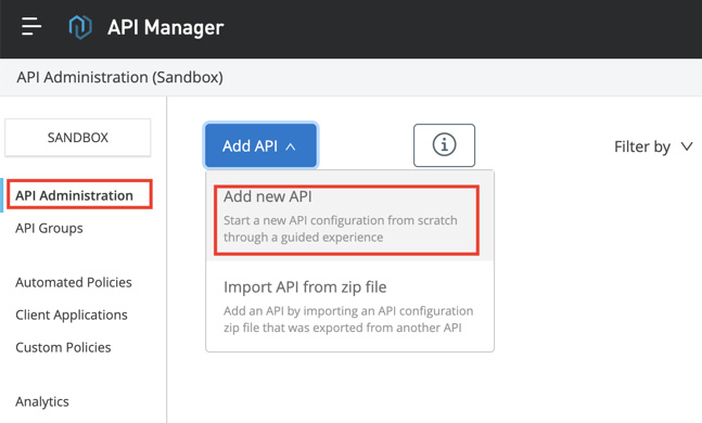 Figure 10.4 – Adding a new API instance on API Manager
