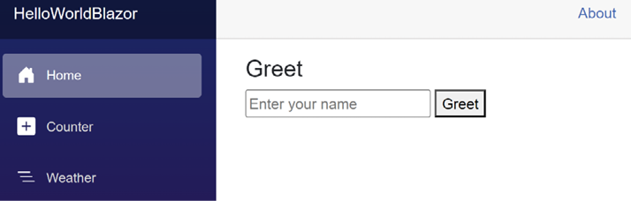 Figure 1.12 – Final Blazor GUI