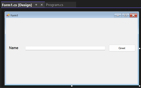 Figure 1.5 – Designer window