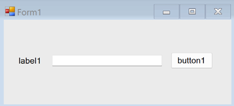 Figure 1.7 – Form with a label, text box, and button