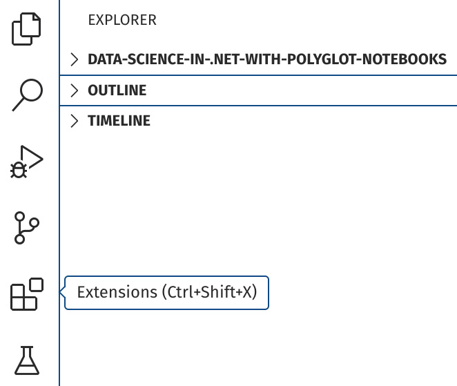 Figure 2.1 – The Extensions view location