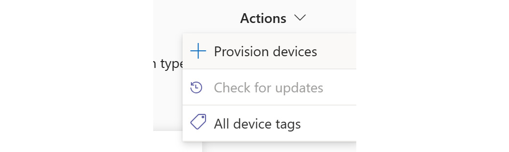 Figure 5.20: Provision devices option