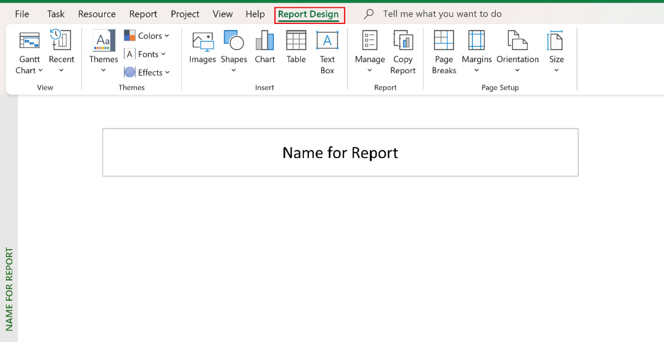 Figure 11.8: New blank custom report