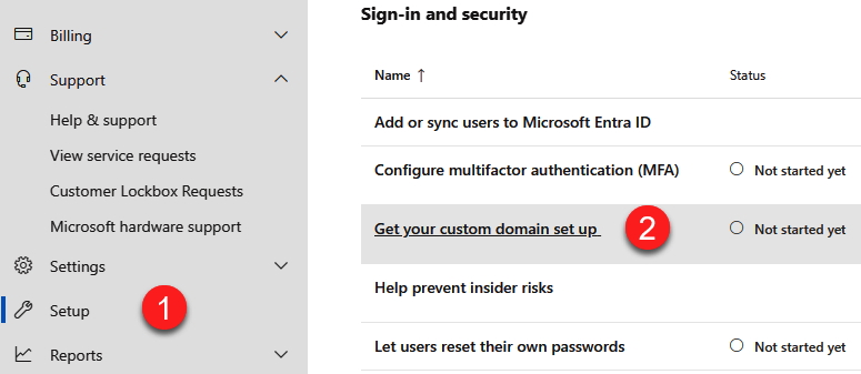 Figure 1.19 – Custom domain setup location