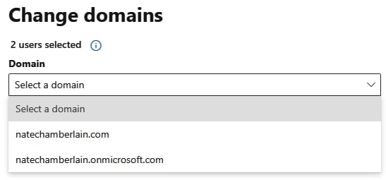 Figure 1.21 – The Change domains panel for multiple users