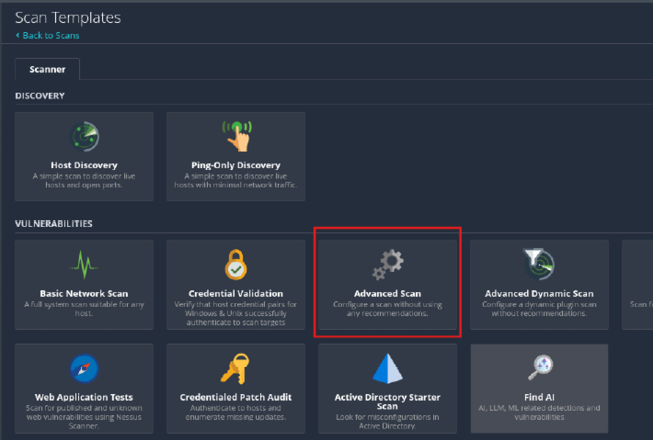 Figure 6.35 – Advanced Scan