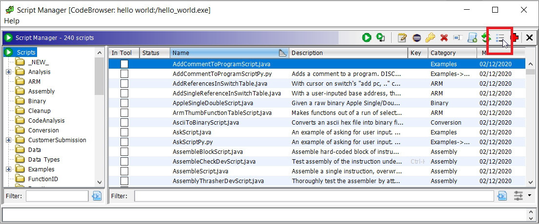 Figure 2.2 – Script Manager